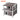 VEVOR Outdoor Cat House Weatherproof Feral Cat Shelter 2-story Large Outdoor Wooden Cat House with Balcony Door and Open Roof